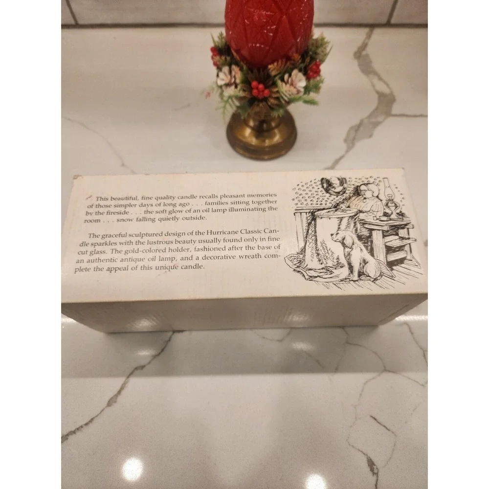 1978 Red‎ Hurricane Classic Christmas Candle 8